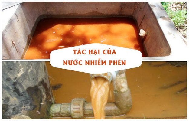 Tác hại của nước nhiễm phèn đối với sinh hoạt hàng ngày